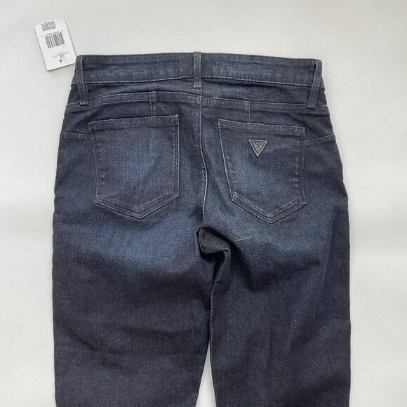 Guess Women’s Curve X Mid Rise Boot Cut Jeans In Dark Indigo Denim Size 27 - Picture 12 of 14